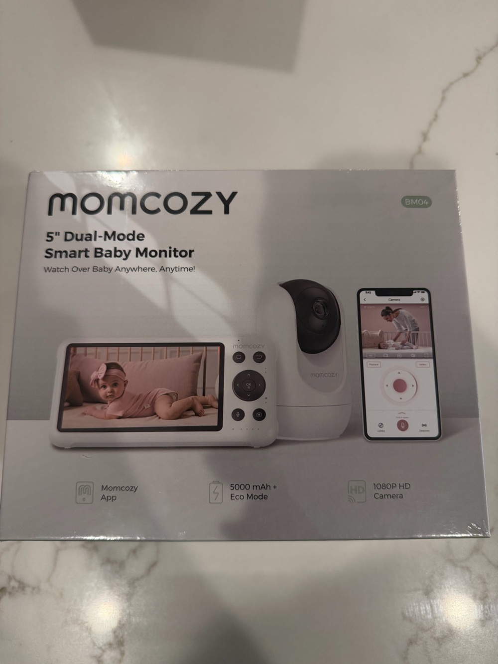 5" Dual-Mode Smart Baby Monitor - White